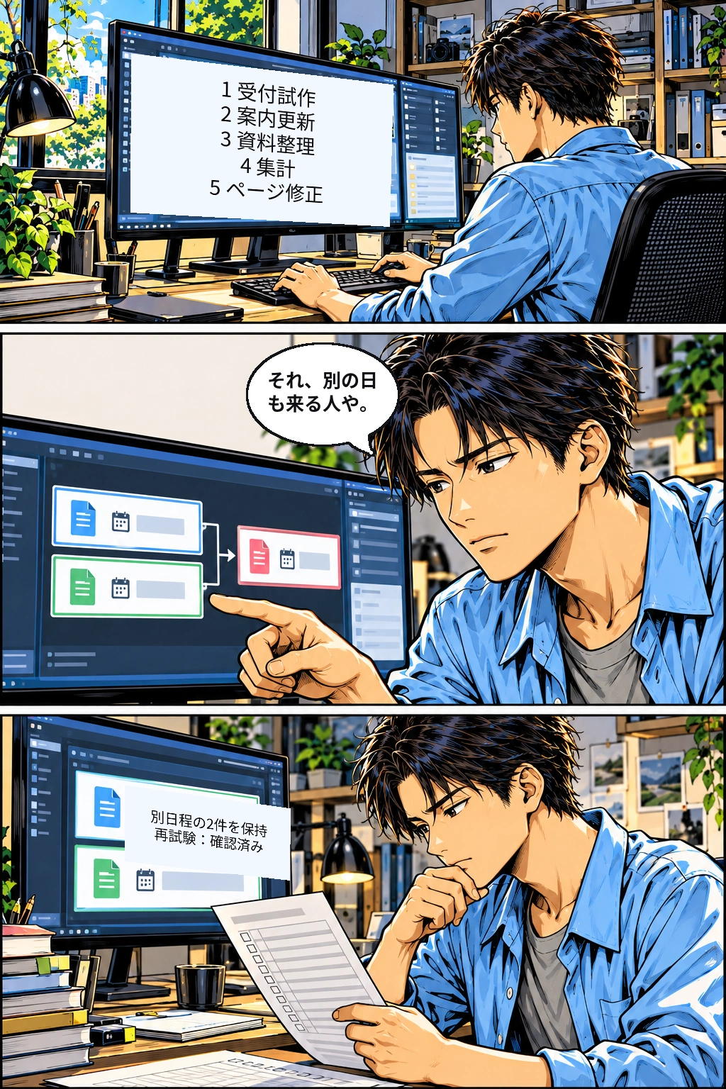 第1話 P26。亮は、AIと仕事を回す。