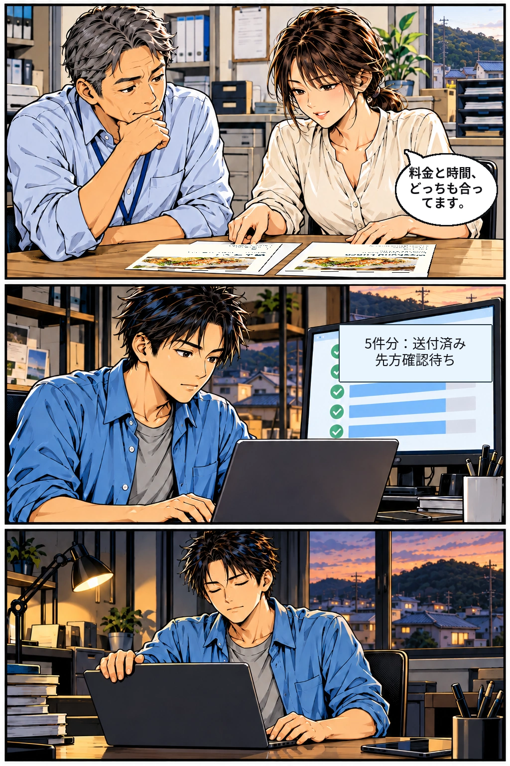第1話 P28。今日の仕事が、形になる。
