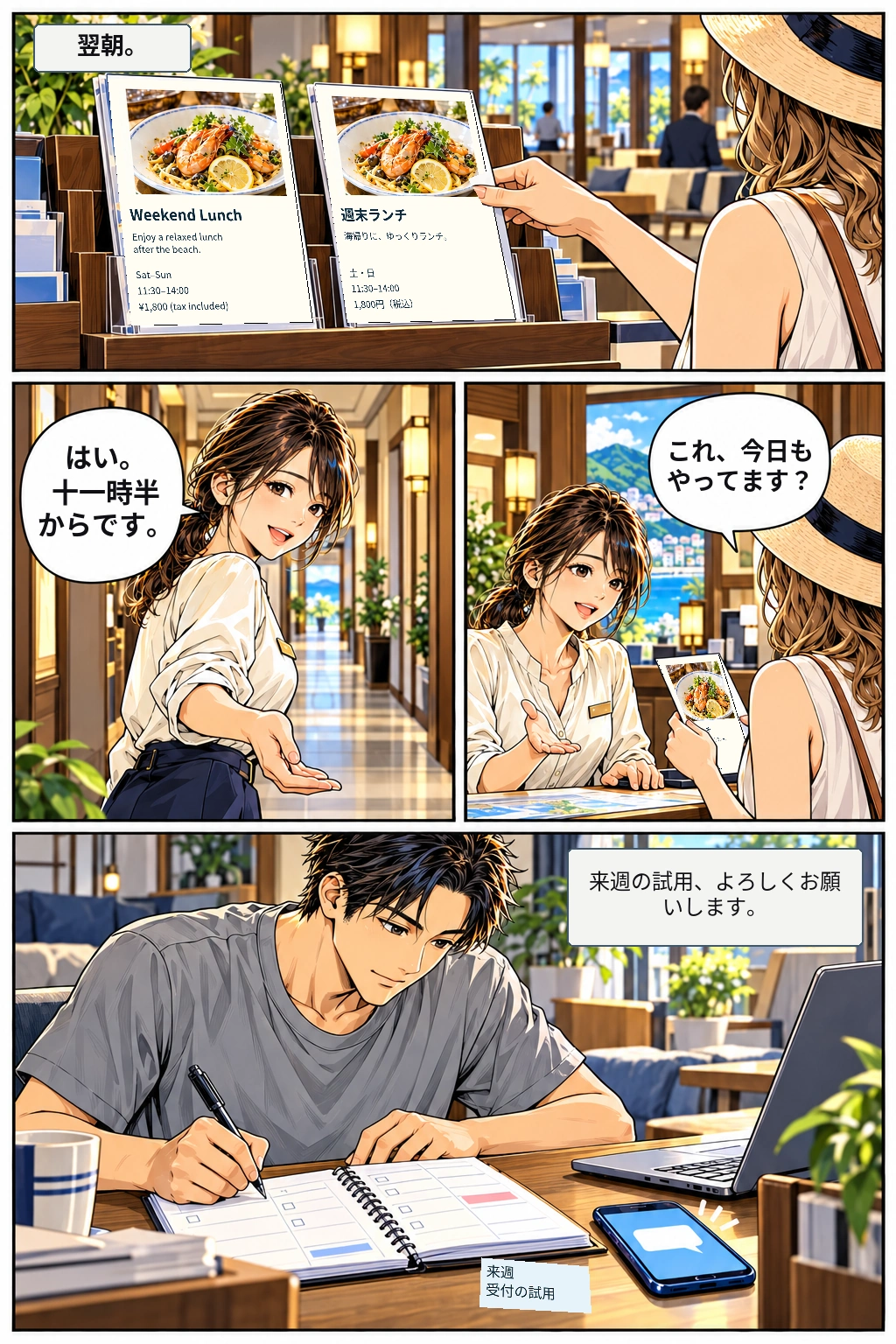 第1話 P33。翌朝、誰かの手に。