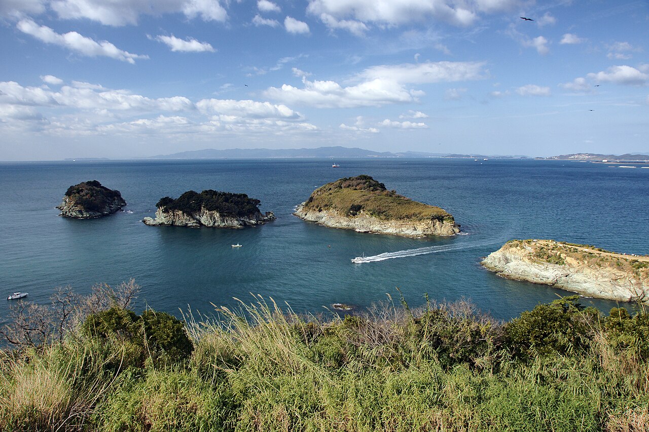 雑賀崎から眺める海と島々
