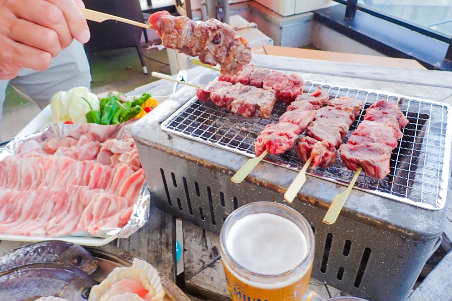 Club Caribbean rooftop BBQ area