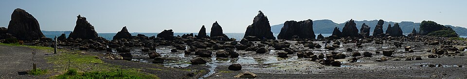 2018年撮影、橋杭岩のパノラマ