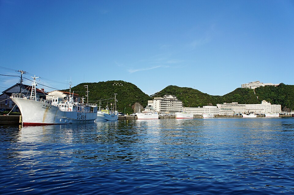 Katsuura fishing boats and waterfront in 2010