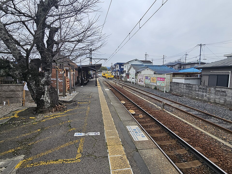 撮影当時の貴志駅のホームと線路
